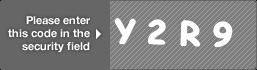 captcha code for visual authentication  letter Y number 2 letter R number 9