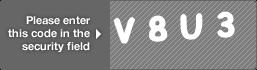 captcha code for visual authentication  letter V number 8 letter U number 3