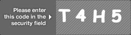 captcha code for visual authentication  letter T number 4 letter H number 5
