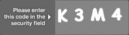 captcha code for visual authentication  letter K number 3 letter M number 4